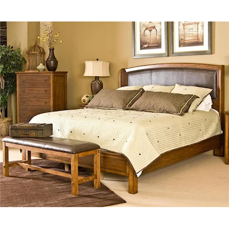 Upholstered Queen Headboard & Footboard Bed